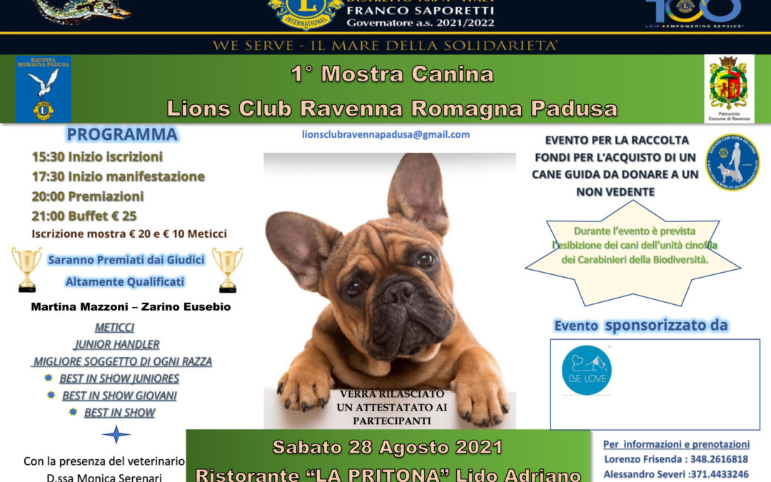 Mostra canina – LC Romagna Padusa, 28 agosto 2021
