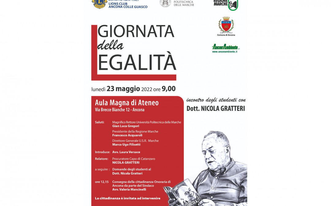 Giornata della legalità – LC Ancona Colle Guasco, 23 maggio 2022