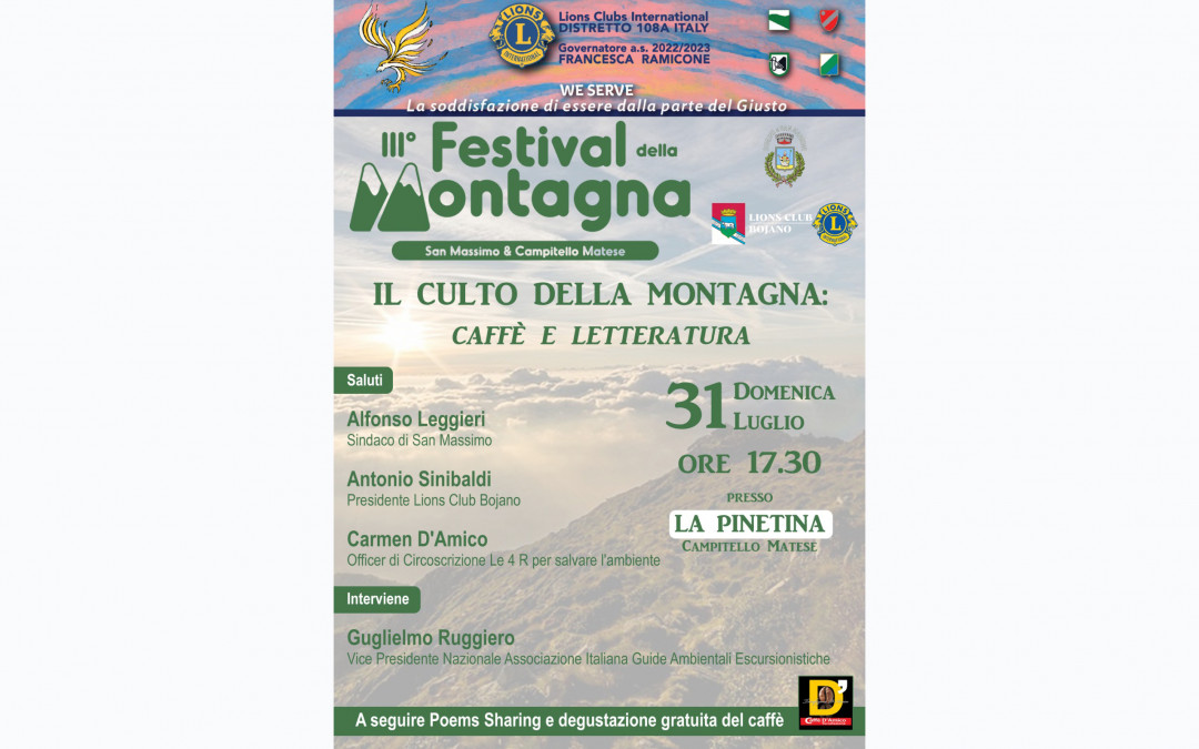 Festival della Montagna – LC Bojano, 31 luglio 2022