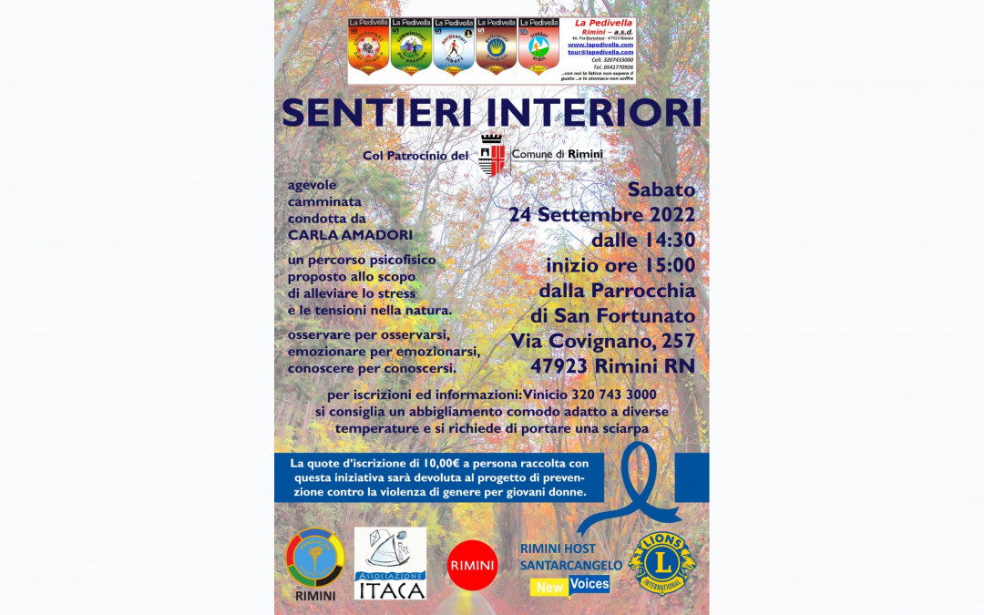 Sentieri interiori – LC Rinini Host e Santarcangelo, 24 settembre 2022