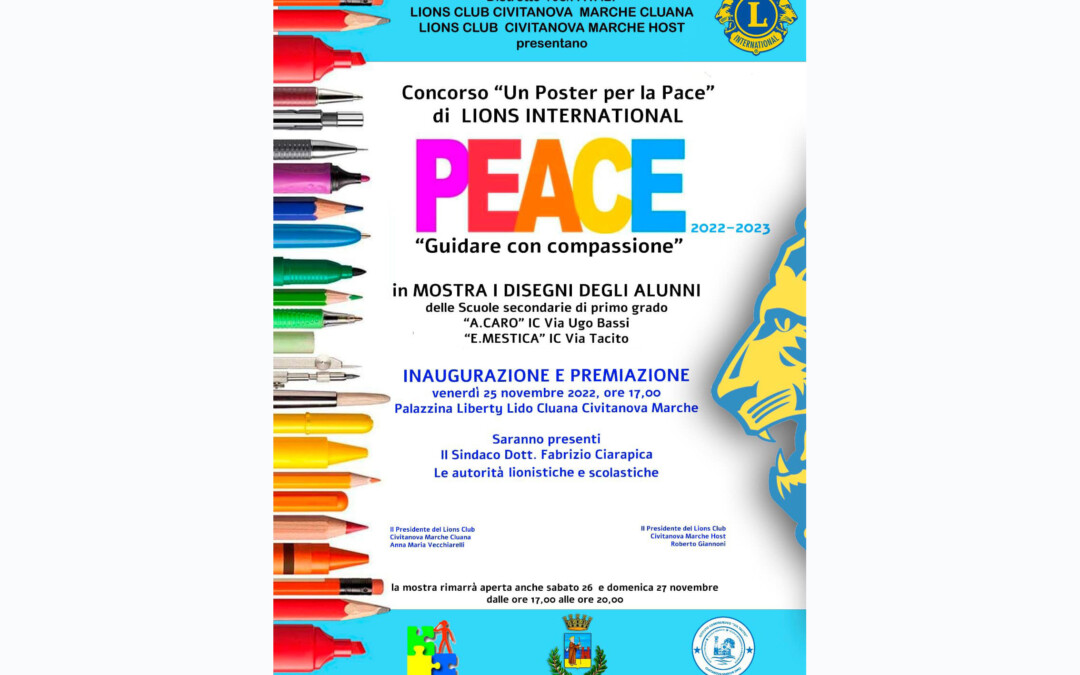 Poster per la Pace – LC Civitanova Marche Cluana, 25 novembre 2022