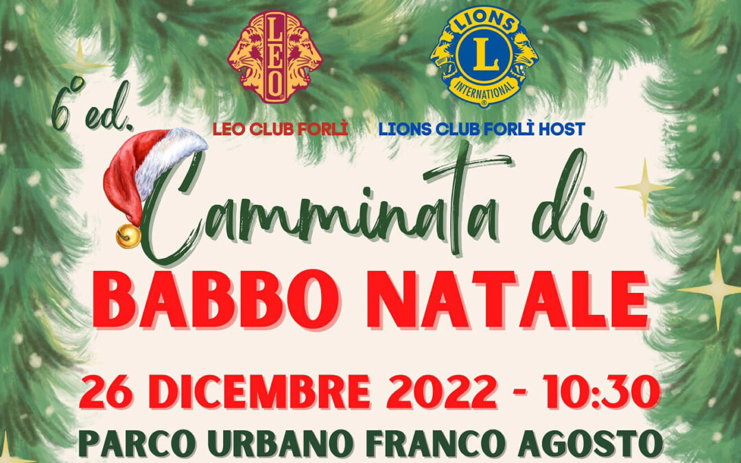 Camminata di Babbo Natale – LC Forlì Host, 26 dicembre 2022