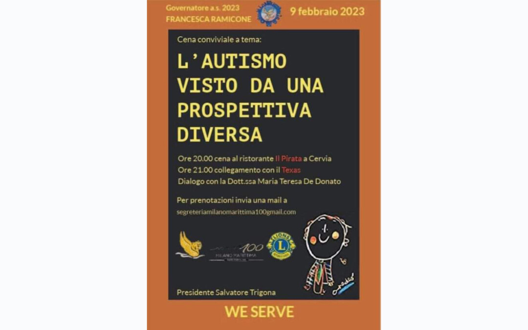 Infanzia e autismo – LC Milano Marittima 100, 9 febbraio 2023